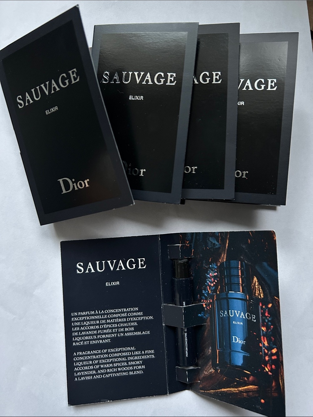 5 pieces Dior Sauvage Elixir Sample set